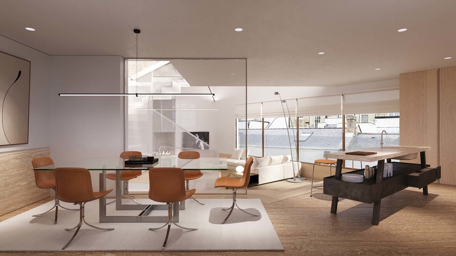A dining table with earth colours and bespoke dining chairs and custom glass dining table. anarchitect ANARCHITECT – Best Interior Design Inspirations Webp