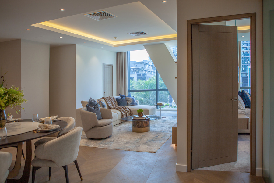 Living room furnished with bespoke upholstery, a custom center table and a custom rug. cherwell Cherwell – Best Interior Design Inspirations Webp