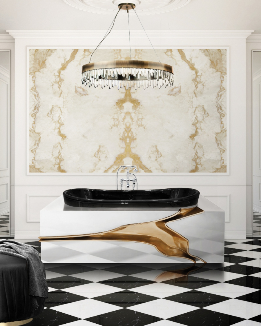 interior design styles Best Interior Design Styles by Fiona Lynch Modern Bathroom with Naicca Suspension 2