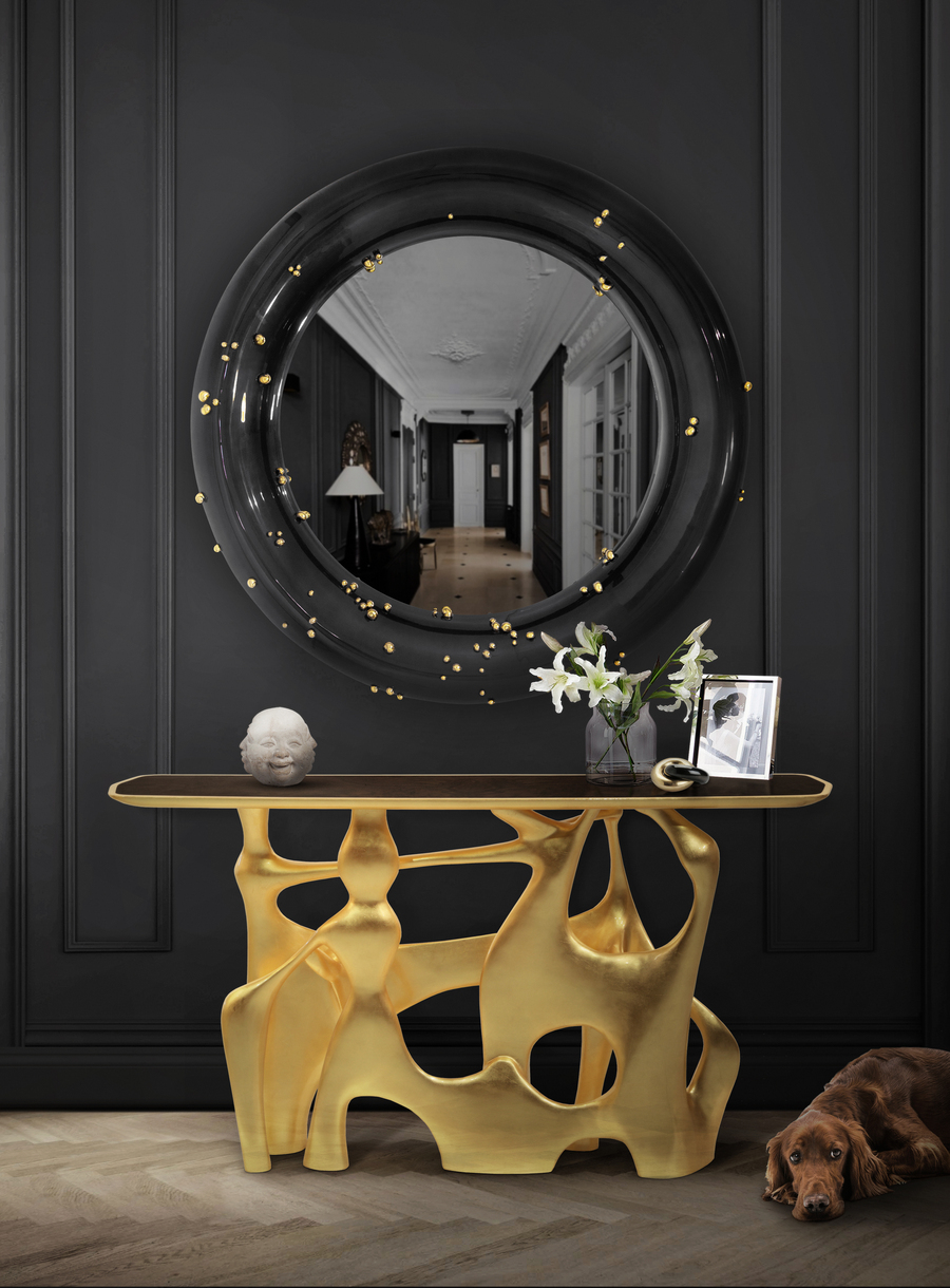 dark inspiration for unique mirror for hallways unique mirrors Unique Mirrors Inspirations to Spice Up Hallways Unique Mirrors Inspirations to Spice Up Hallways 7