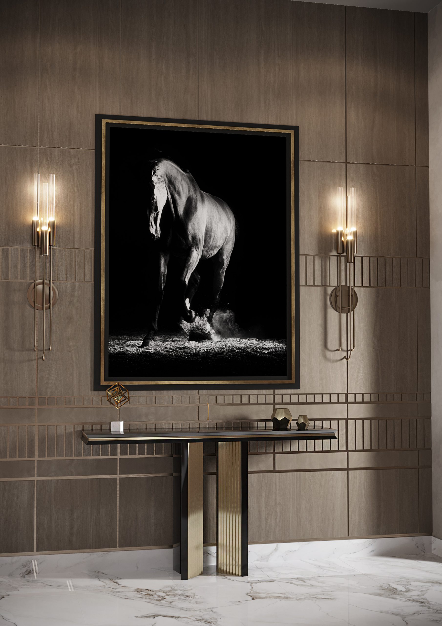 delicate hallway design in brown tones modern hallway decoration Modern Hallway Decoration to Create a Unique Space Modern Hallway Decoration to Create a Unique Space scaled