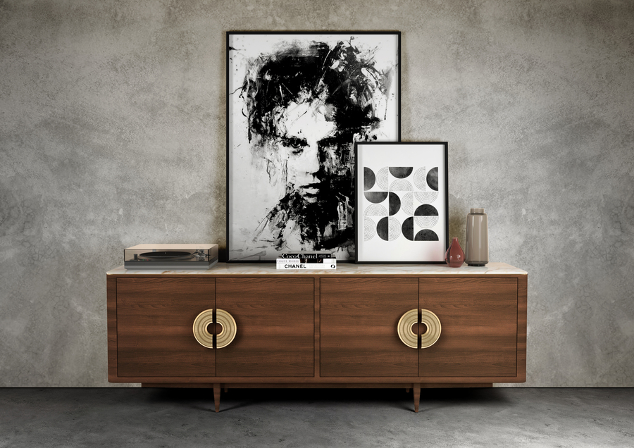 brown tones console with gold handle the best modern consoles The Best Modern Consoles for Hallways and Entryways PC5 1