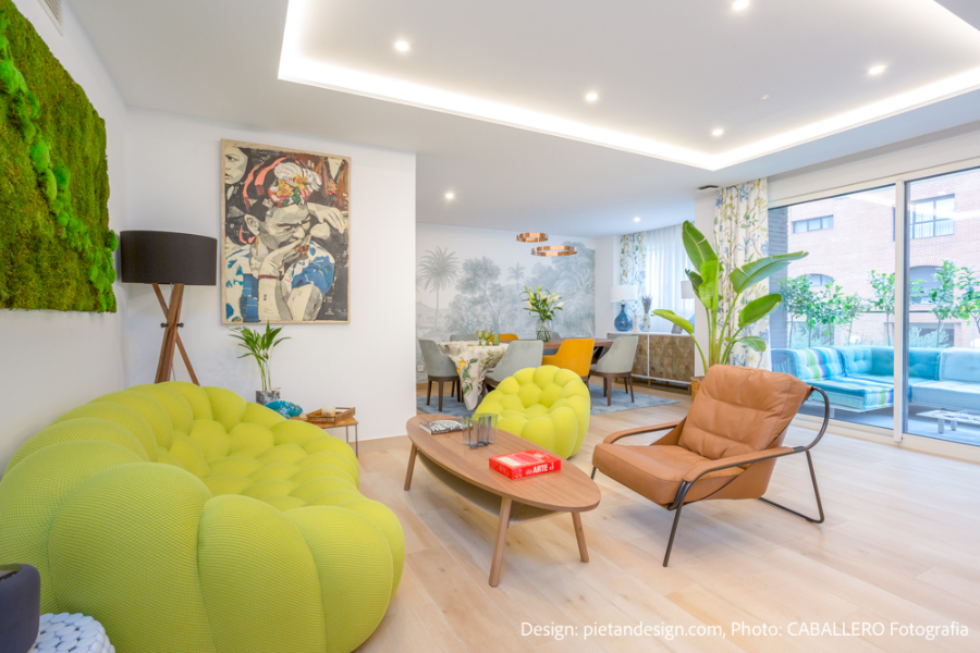 living room with neon green and brown furniture pietan Pietan Design Modern Style Inspirations Pietan Design Modern Style Inspirations1 5 1
