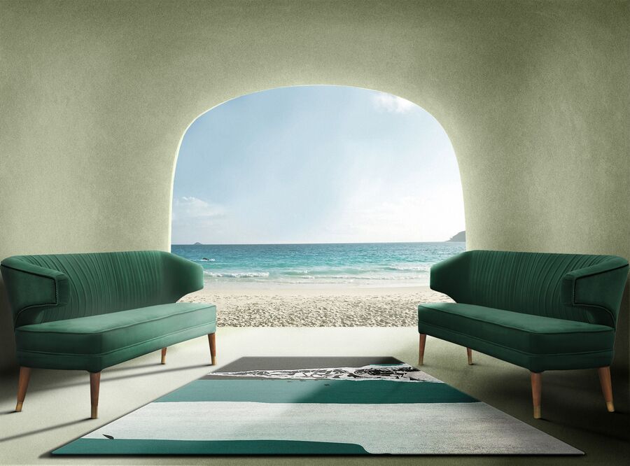 teal tones nature-inspired hallway modern hallway decoration Modern Hallway Decoration to Create a Unique Space RS5 1