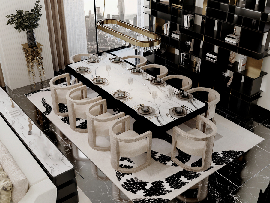 dining room of the empire penthouse dining room of the opulent empire penthouse Get inspired with the dining room of the Opulent Empire Penthouse Sala Jantar NY 01 1