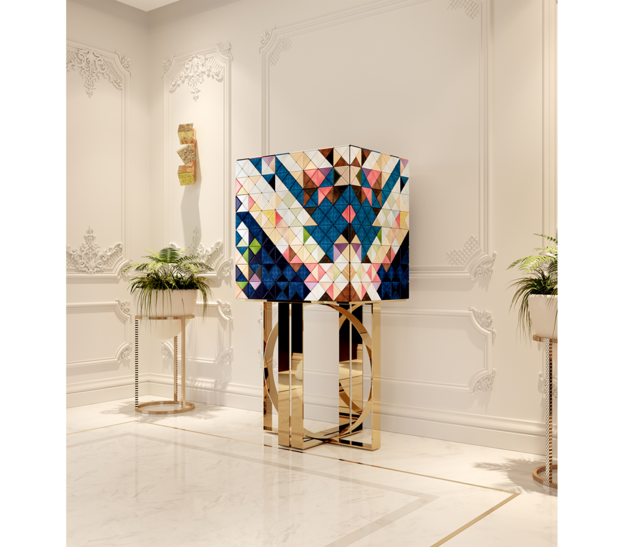 luxurious hallway design with colourful details the best modern consoles The Best Modern Consoles for Hallways and Entryways The Best Modern Consoles for Hallways and Entryways