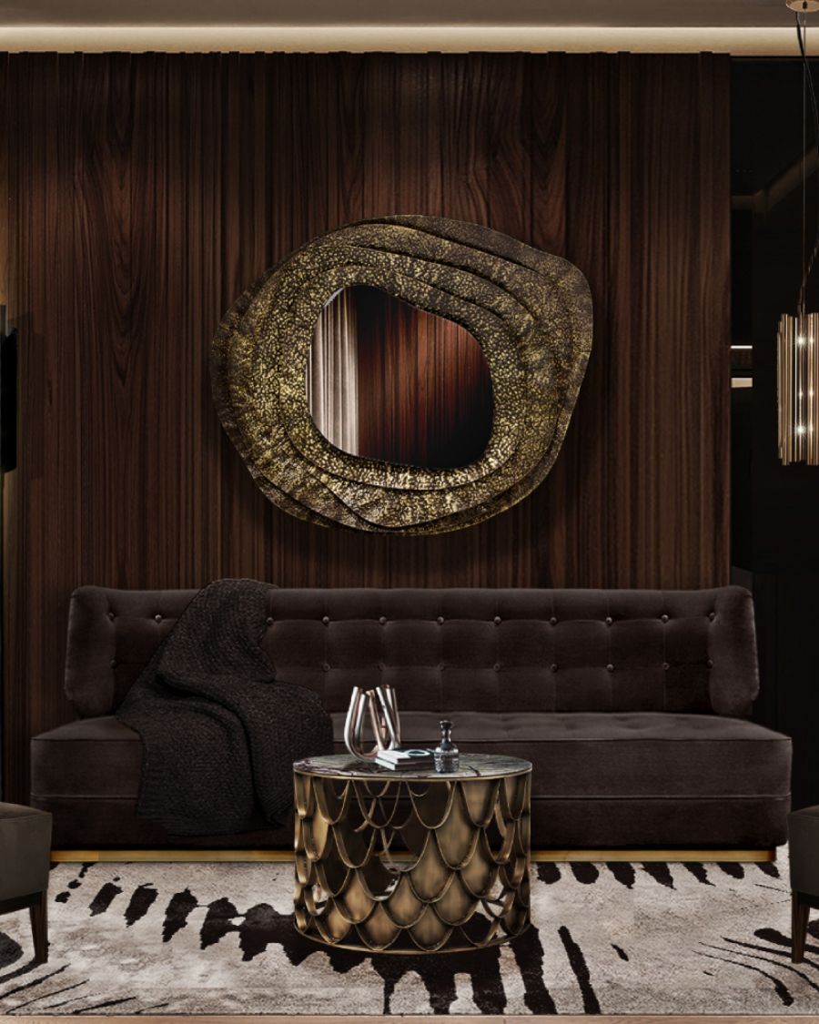 black sofa, wall golden mirror, golden coffee table b720 fermín vázquez arquitectos b720 Fermín Vázquez Arquitectos Modern Style Inspirations b720 Fermin Vazquez Arquitectos Modern Style Inspirations1 13 1