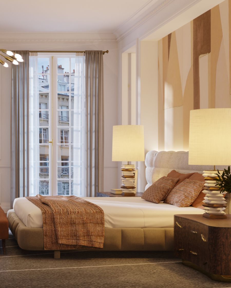 bedroom with white side table lamps, and warm decorations b720 fermín vázquez arquitectos b720 Fermín Vázquez Arquitectos Modern Style Inspirations b720 Fermin Vazquez Arquitectos Modern Style Inspirations1 14 1