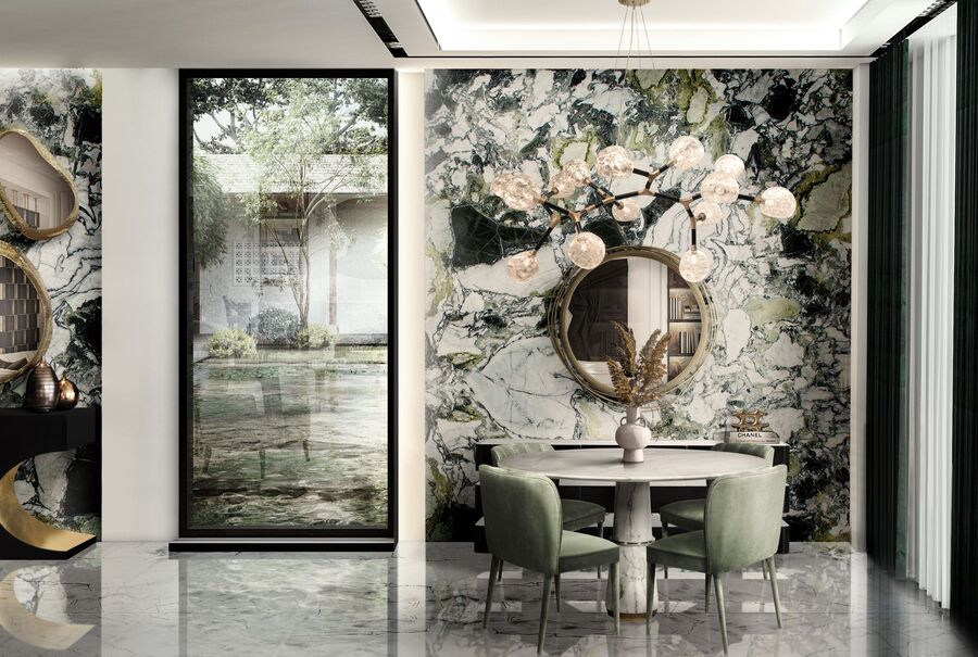 black and green dining room design glamorous dining room designs 10 Glamorous Dining Room Designs You Need to Know 10 Glamorous Dining Room Designs You Need to Know