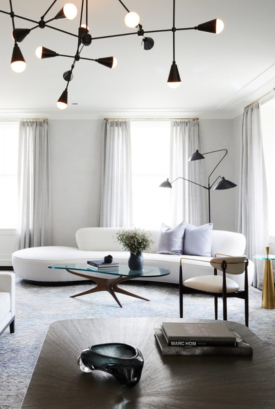 ka design group KA Design Group: New York Interiors 5a3148b5c821c5000161c4f2 Formal Living Room Wide Park Avenue Apparatus Lighting 1