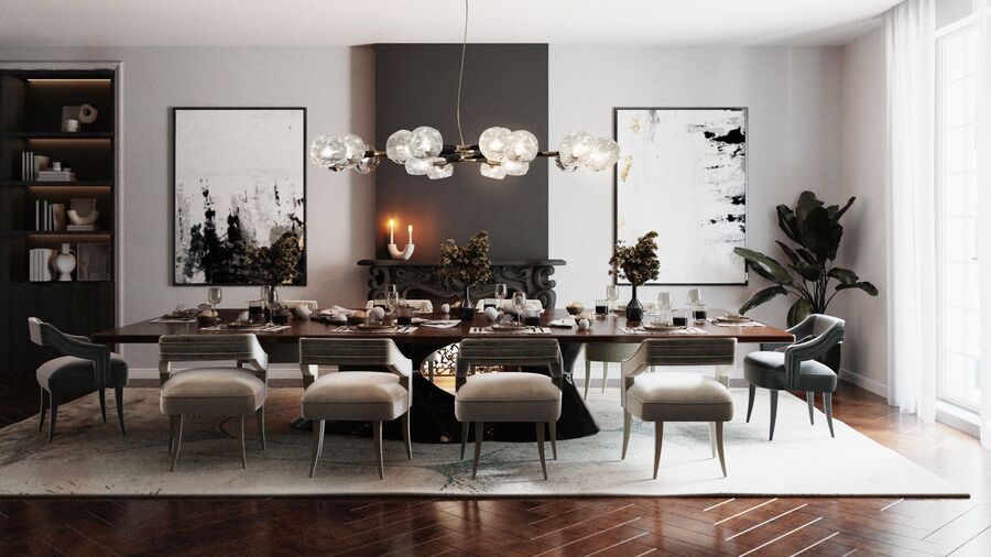 beige and black dining room design  neutral tones dining room Neutral Tones Dining Room Design Inspiration Neutral Tones Dining Room Design Inspiration 7