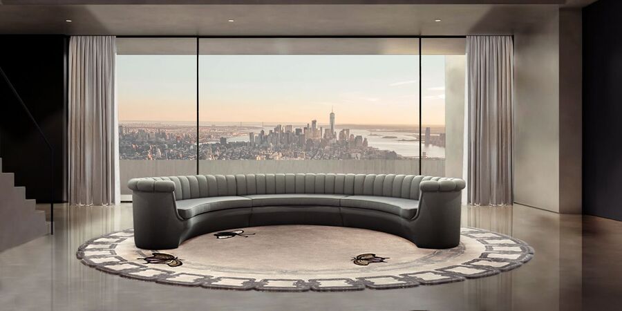 modern living room design with three round sofa new sofas Get Inspired by These Modern with a Contemporary Feel New Sofas Get Inspired by These Modern with a Contemporary Feel New Sofas 10 1