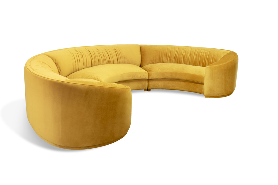round three-seater orange velvet sofa new sofas Get Inspired by These Modern with a Contemporary Feel New Sofas Get Inspired by These Modern with a Contemporary Feel New Sofas 3