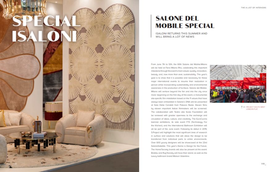 special feature on iSaloni 2022 home'society magazine Spring Is In The Air with the Third Edition of Home’Society Magazine Spring Is In The Air with the Third Edition of HomeSociety Magazine 5