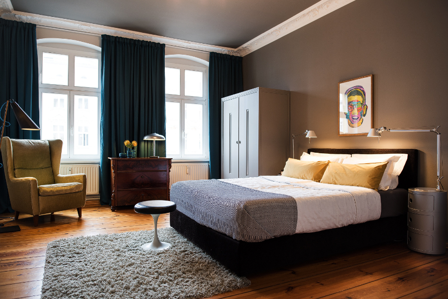 THE INNER HOUSE: cozy bedroom with a shaggy rug and a yellow armchair the inner house THE INNER HOUSE: Modern Interior Design Ideas master bedroom THE INNER HOUSE Living room decor ideas