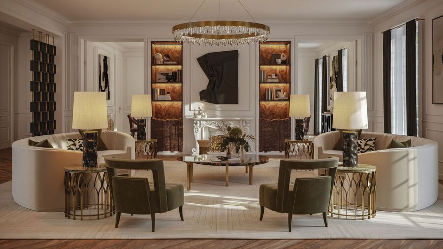 modern living room of parisian apartment design service Discover How you Can Customize Your Project with Design Service Discover How you Can Customize Your Project with Design Service 5
