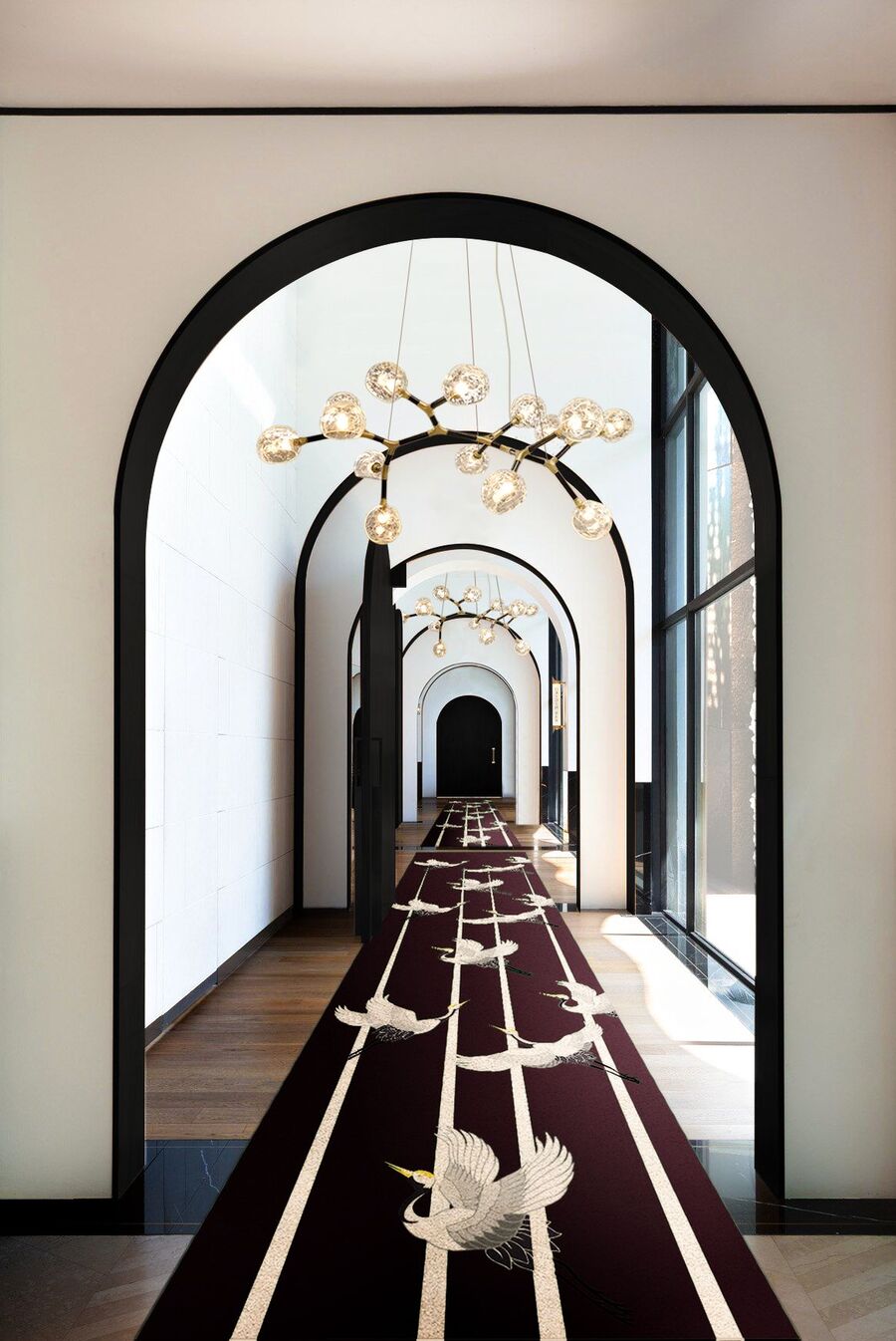 hallway design with long red rug hallway design Hallway Design: Take it into account! Hallway Design Take it into account 12