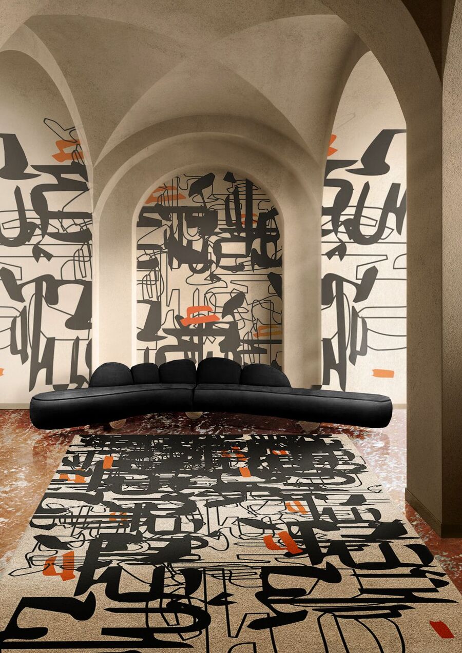 modern hallway with round corner sofa hallway design Hallway Design: Take it into account! Hallway Design Take it into account 13