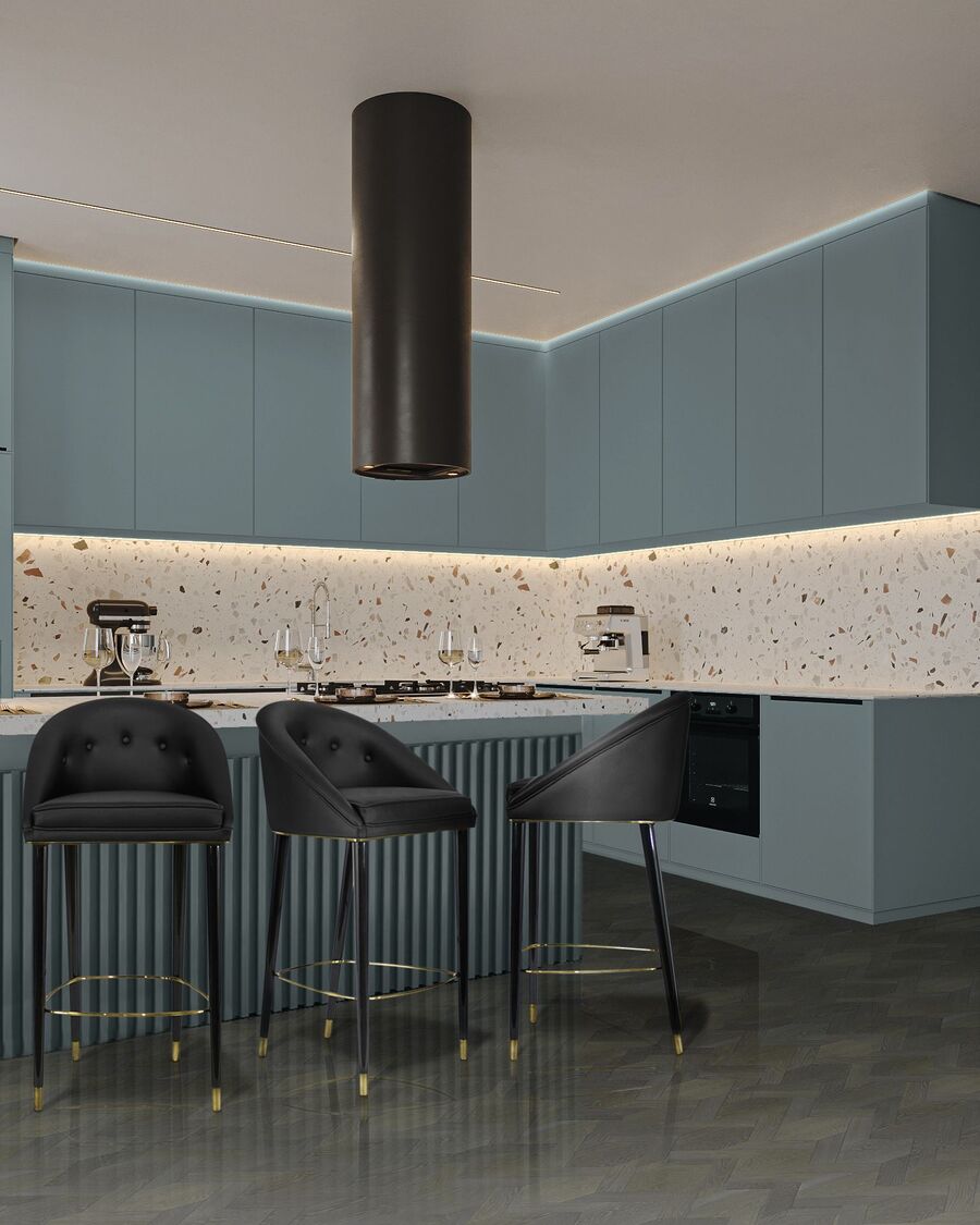 blue and black kitchen design modern kitchen design How to Get that Modern Kitchen Design How to Get that Modern Kitchen Design 15