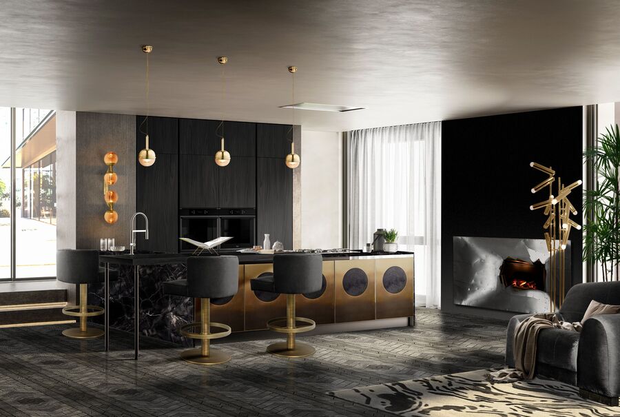 golden kitchen design modern kitchen design How to Get that Modern Kitchen Design How to Get that Modern Kitchen Design 3