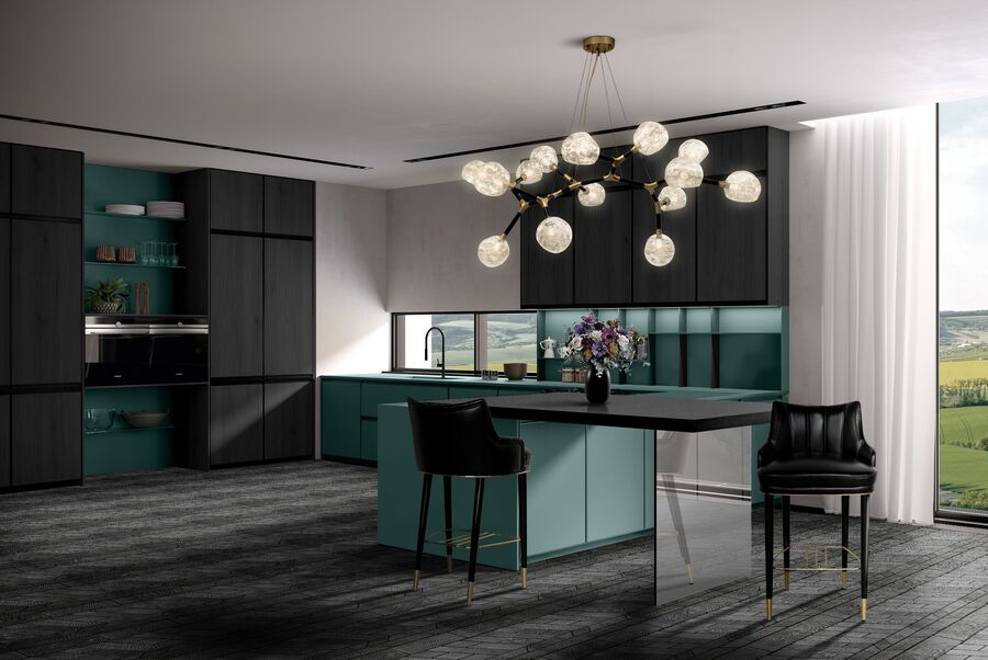 black and blue kitchen design modern kitchen design How to Get that Modern Kitchen Design How to Get that Modern Kitchen Design 8