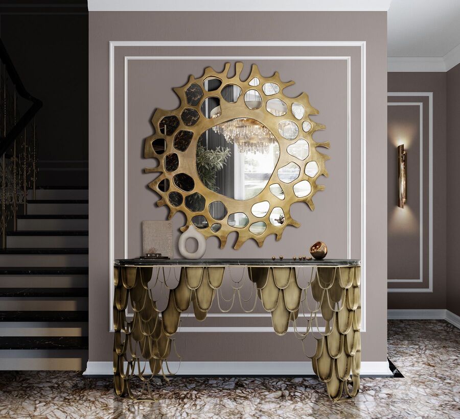 modern hallway with bold flooring and golden element 10 hallway designs 10 hallway designs 10 hallway designs to inspire you 10 hallway designs to inspire you 2