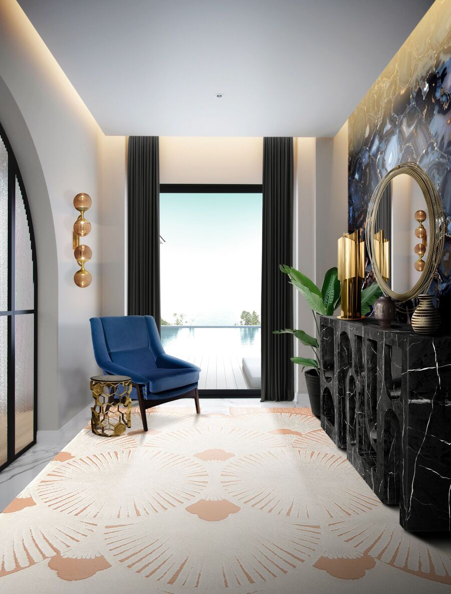 modern elegant black hallway with contemporary runner rugs contemporary runner rugs Contemporary Runner Rugs: Hallway Inspiration Contemporary Runner Rugs 1