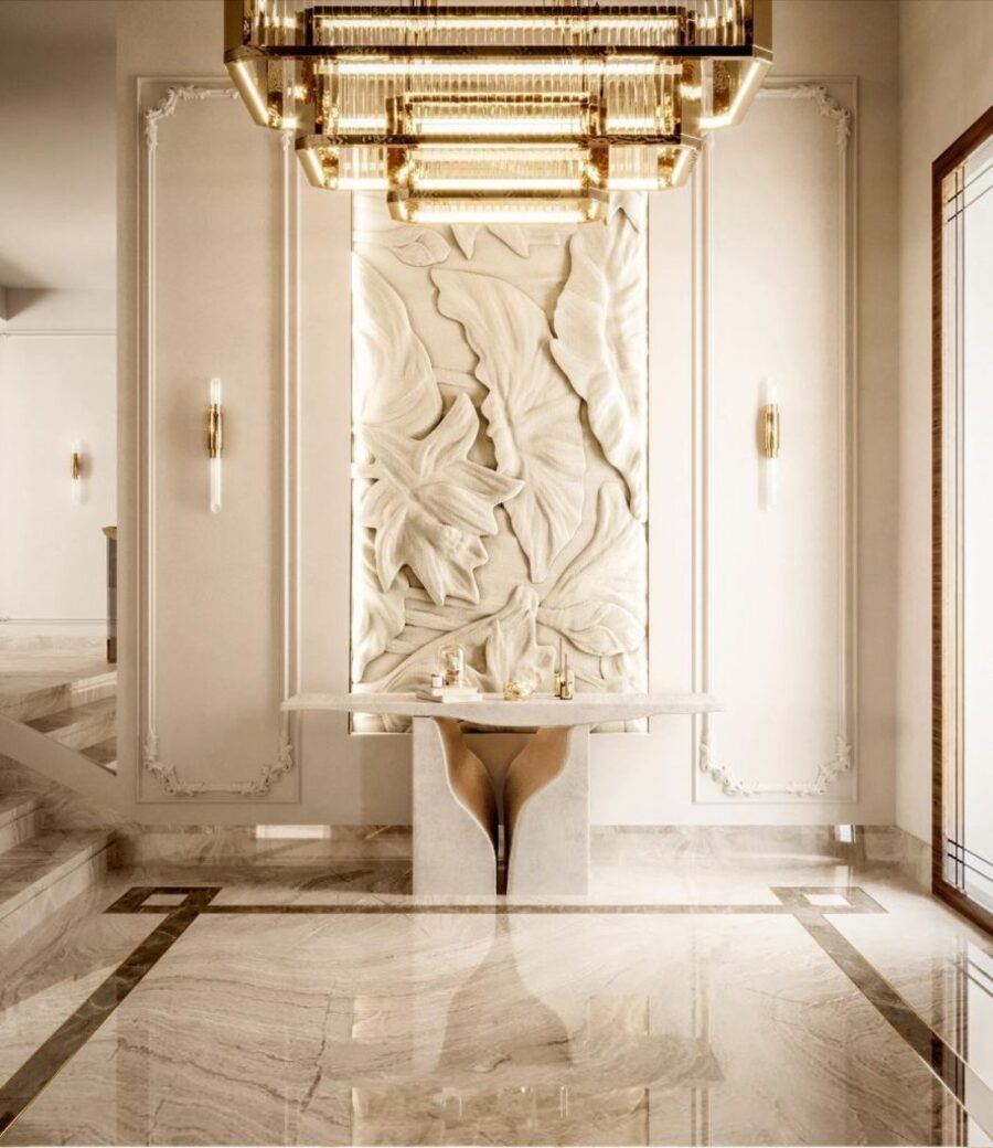 modern console golden entryway modern console How to Guide to Style a Modern Console How to Guide to Style Modern Consoles 1