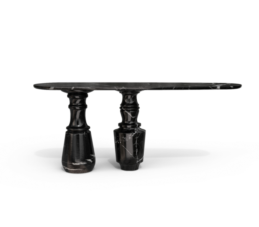 modern console in black modern console How to Guide to Style a Modern Console How to Guide to Style Modern Consoles 12