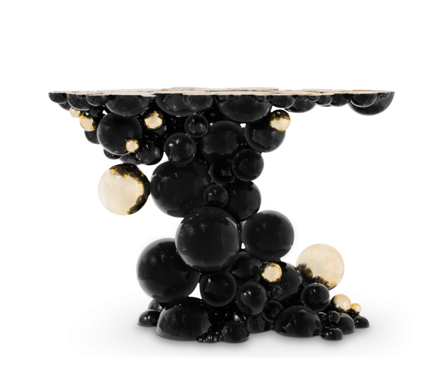 modern console tables with black bubble console modern console How to Guide to Style a Modern Console How to Guide to Style Modern Consoles 6