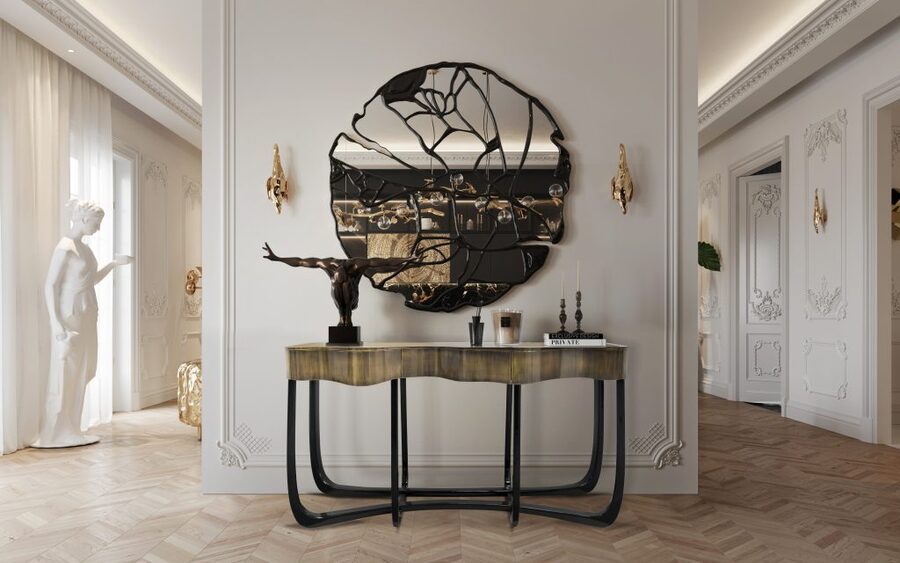 modern console tables  modern console How to Guide to Style a Modern Console How to Guide to Style Modern Consoles 7