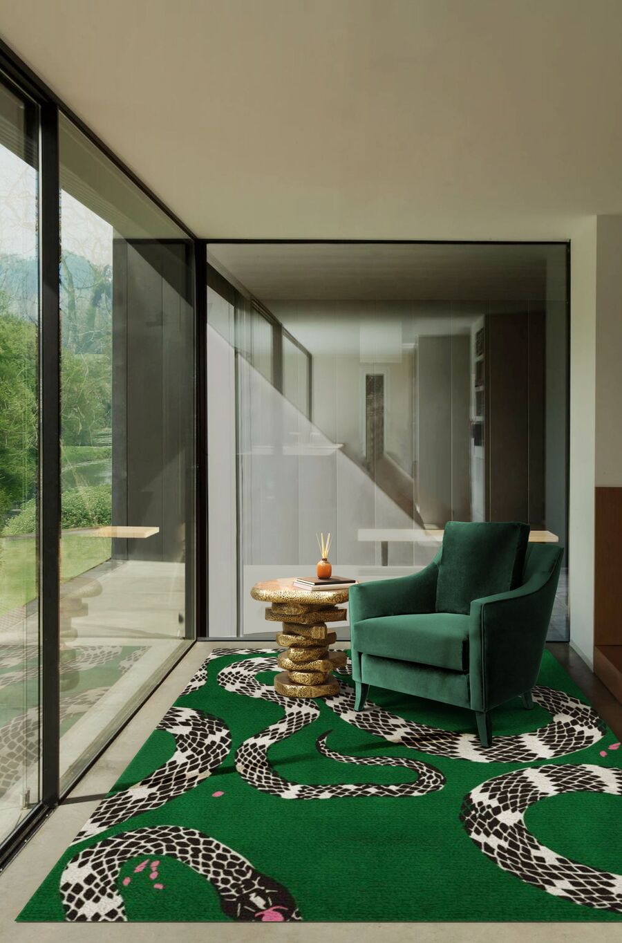 modern reading corner rug in green tones reading corner rugs Vibrant and Unique Reading Corner Rugs Vibrant and Unique Reading Corner Rugs 6