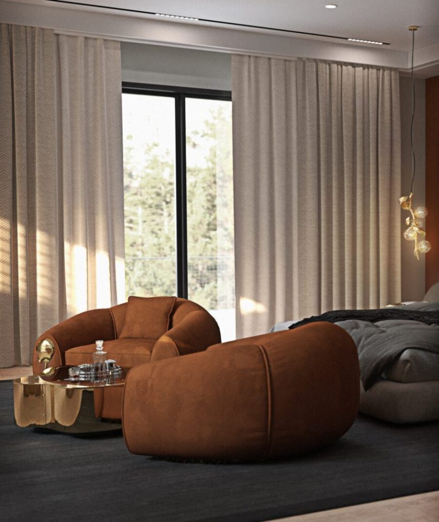 contemporary center table in modern bedroom contemporary center table How to Decor your Contemporary Center Table How to Decor your Contemporary Center Table 7 860x1024