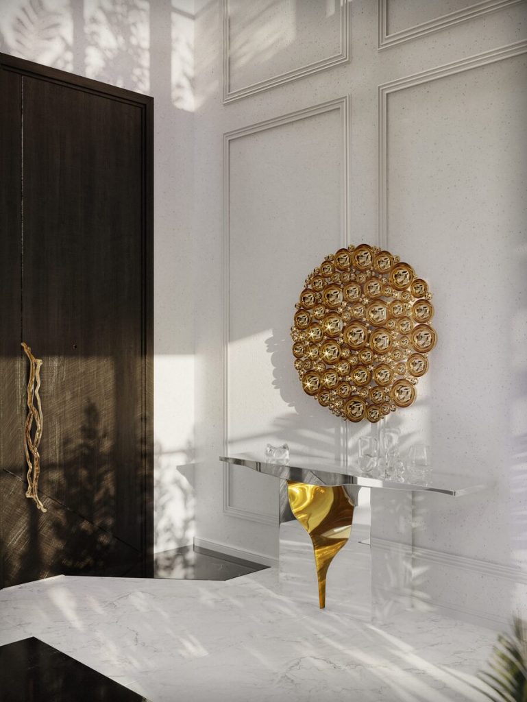MODERN CONSOLE TABLE IN MODERN ENTRYWAY modern consoles Be Surprised by the Modern Consoles of Lapiaz Collection Be Surprised by the Modern Consoles of Lapiaz Collection 5 769x1024
