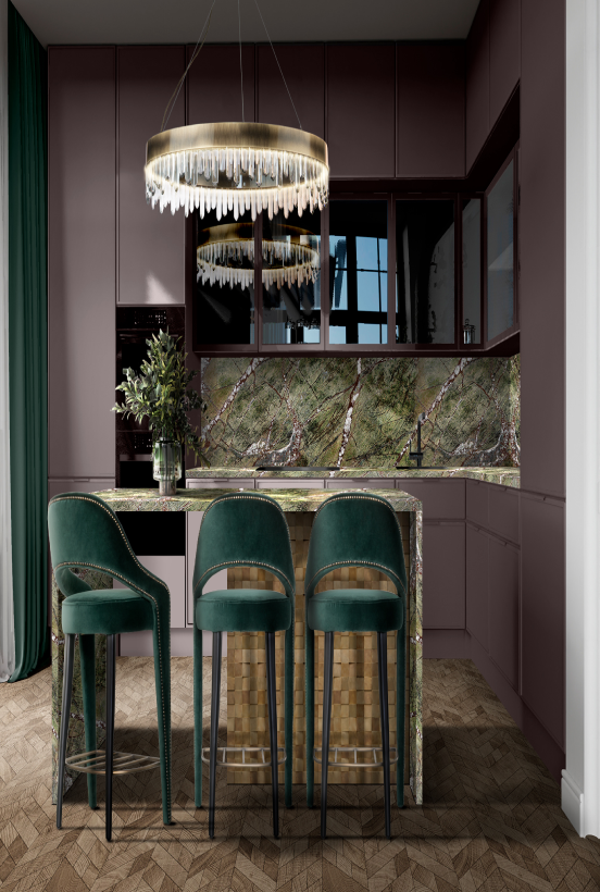 kitchen interior design Kitchen Interior Design Trends: Creating Stylish and Functional Spaces HR BB TELLUS COUNTER STOOL NAICCA SUSPENSION LIGHT