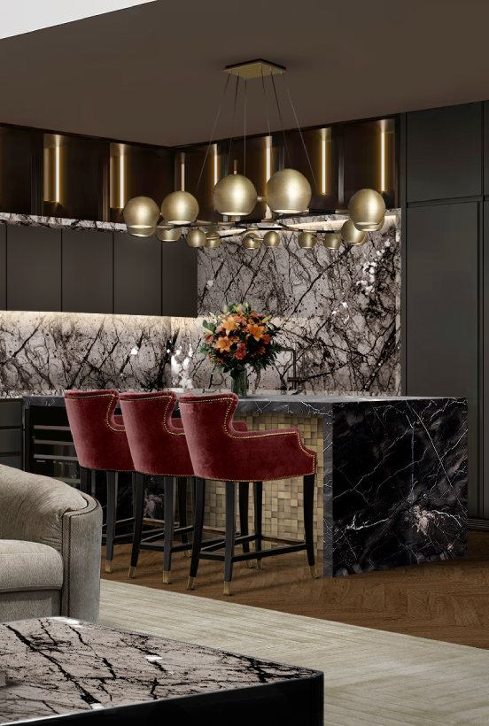kitchen lights Unlocking the Secrets of Kitchen Lights in Modern Kitchen Design BB HANOI SCREEN HORUS IRREGULAR SUSPENSION LIGHT DUKONO COUNTER STOOL WALES II SOFA SHINTO RECTANGLE CENTER TABLE SAND RUG 1