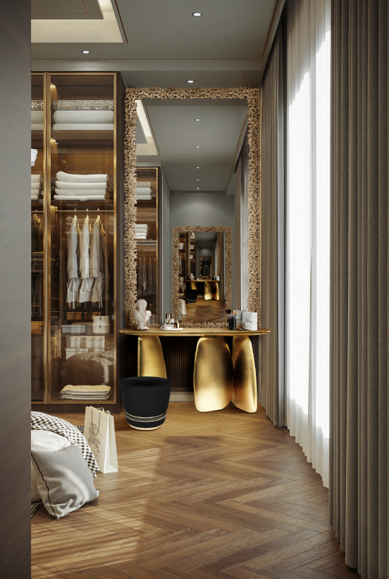 A Luxurious Interior Design Selection by BRABBU interior design A Luxurious Interior Design Selection by BRABBU BB 1223 Closet Ardara Console Cay Mirror Noir Stool 2012 1