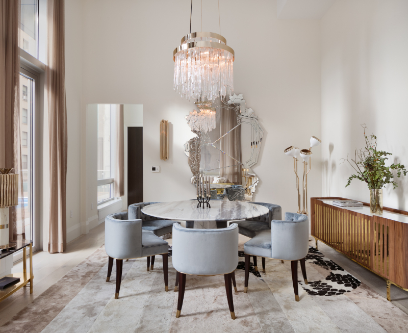 Elevate Your Dining Room: A Journey Through Design and Elegance dining room Elevate Your Dining Room: A Journey Through Design and Elegance Covet House COVET NYC   Chic and Esquisite Dining Room 3418600