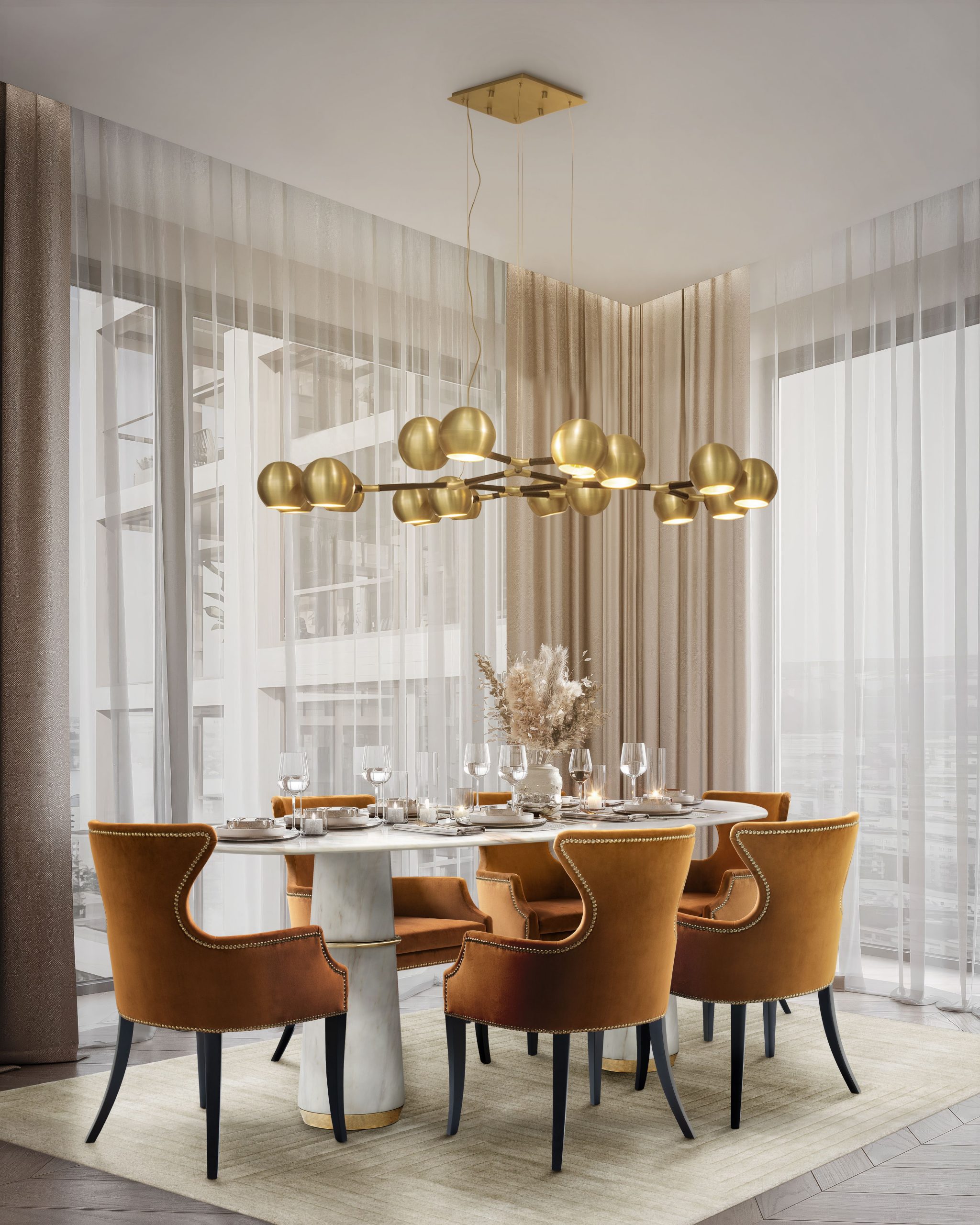 Curating Luxury: How to Style Your Home with Statement Pieces statement pieces Curating Luxury: How to Style Your Home with Statement Pieces BRABBU Dining Room scaled