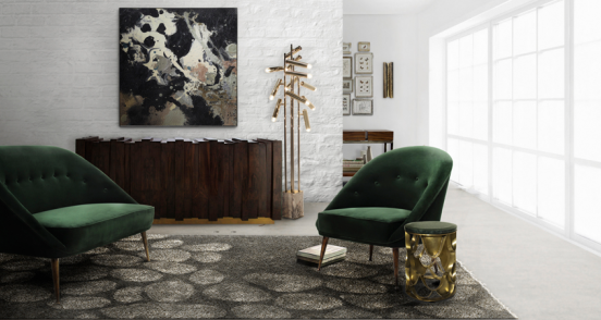 Velvet upholstered furniture pieces for cozy living spaces