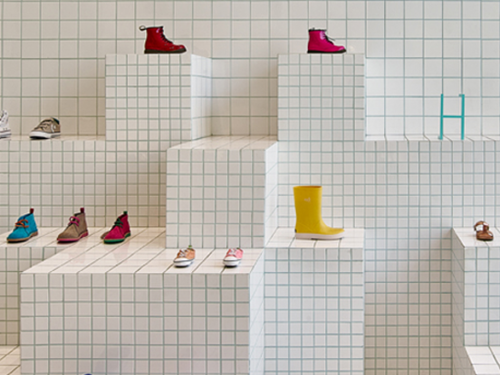 Little shoes store interior design project by Nábito