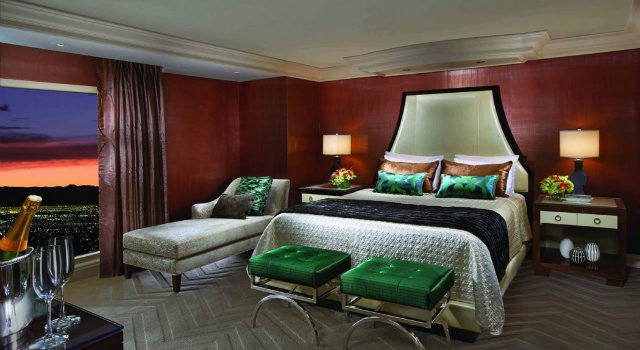 Bellagio Spa Tower Penthouse Suite Bedroom hospitality design .