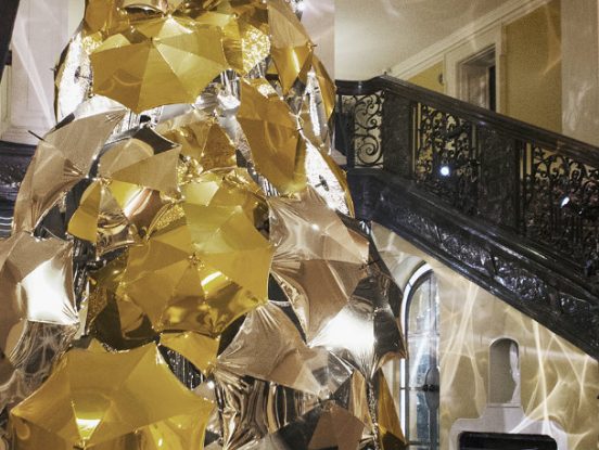 Claridges Christmas tree 2015 by christopher bailey