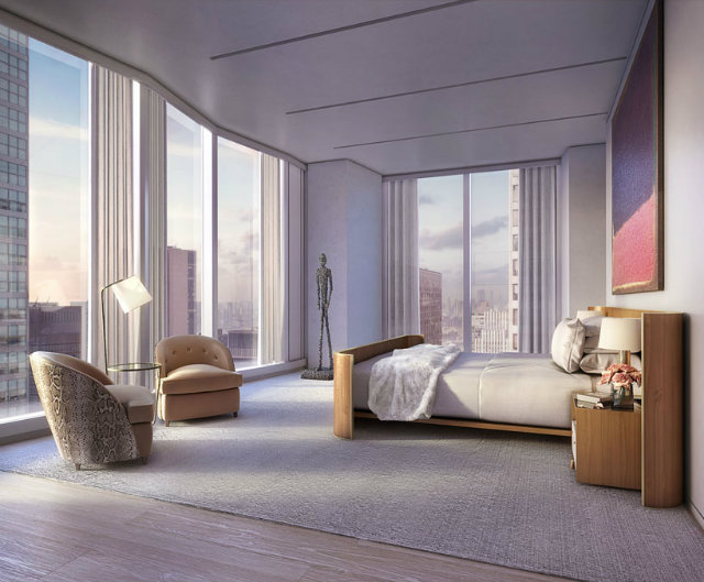 the tower contains a total of 94 units at 61 storeys