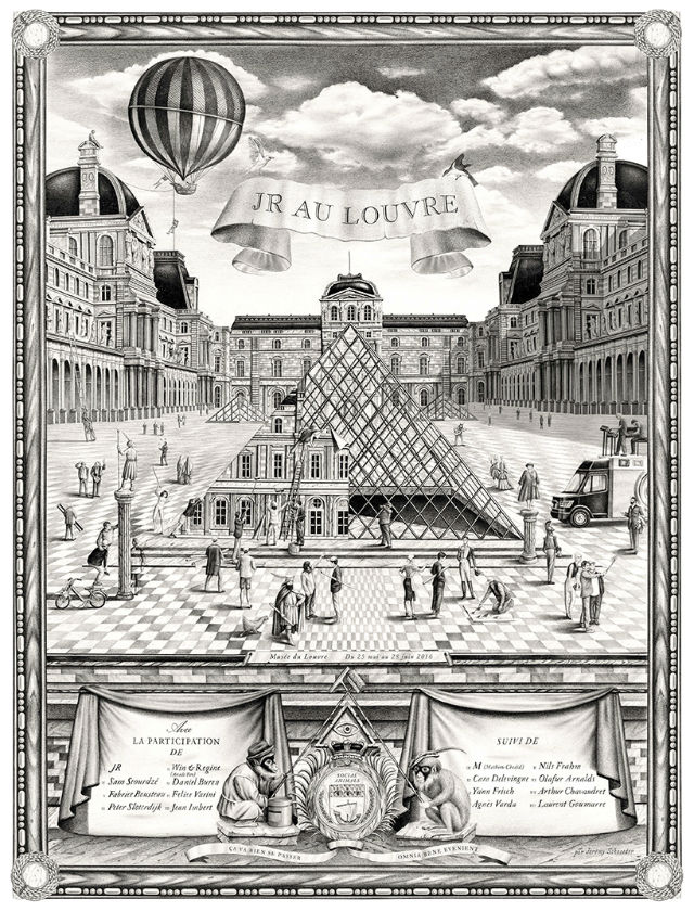 Artist JR Transforms The Musée du Louvre With Optical Illusion (1)