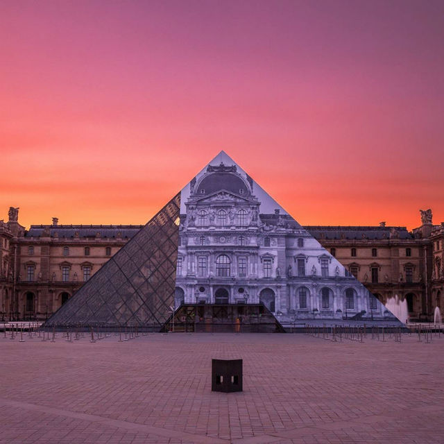 Artist JR Transforms The Musée du Louvre With Optical Illusion (6)