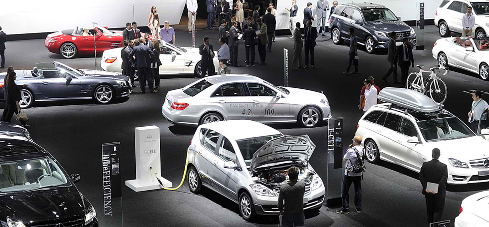 Car exhibition at the Salon of Madrid