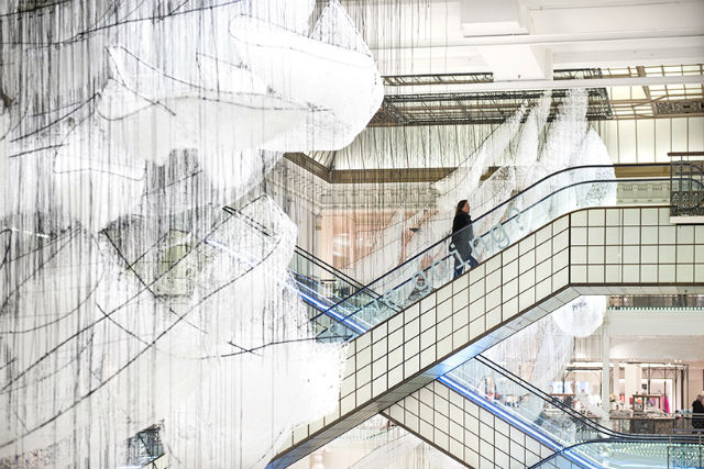Suspended Boats Inside Le Bon Marché Department Store in Paris (2)