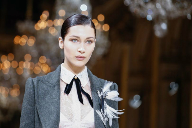 For the Lanvin show, Bouchra Jarrar focused on pretty evening wear with a lesser nod to mannish tailoring. The Parisien look was very present and the collection had a scattering of "masculine meets feminine look".