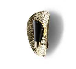 ARUNA Wall Light Contemporary Lighting Design by BRABBU fulfils your modern home decor through its hammered brass.